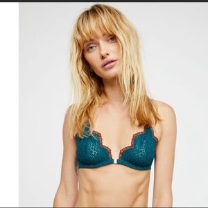 Free people slow dance bra NWT 32DD emerald S5
